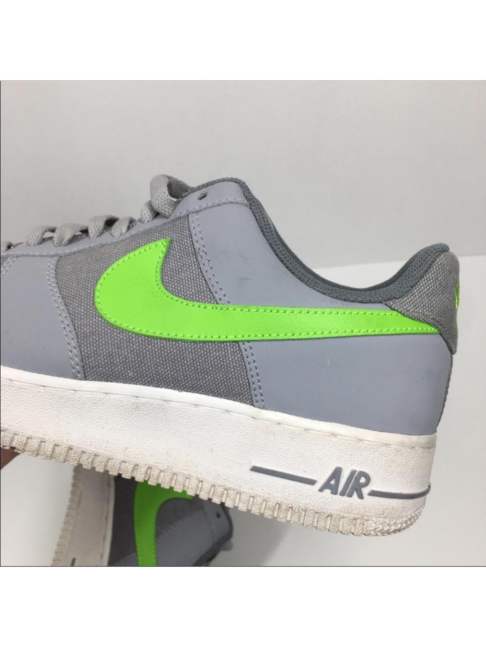 Nike Air Force Ones Lime Neon Green Gray Great Condition Men’s 9.5 Women’s 11